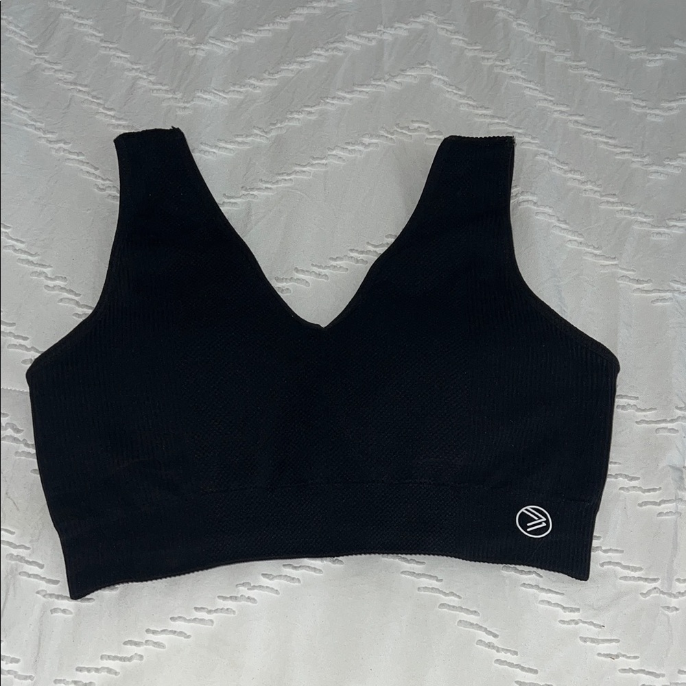 Black Women's Compression Sports Bra